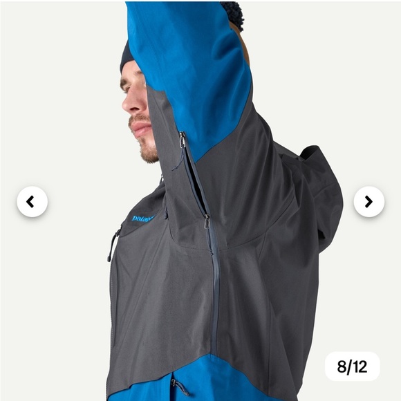 Patagonia Men's Medium Untracked Snow Jacket Ski Snowboard Endless Blue NWT - Picture 10 of 16